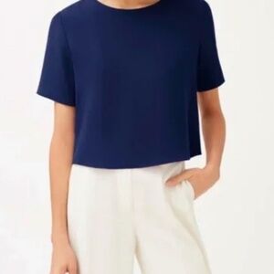 Cuyana Silk Crop Top